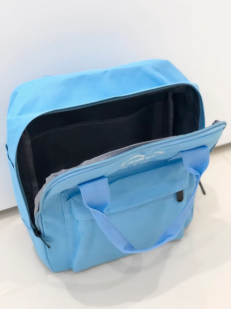 (Blue) Personalised Name Twin Handle Backpack