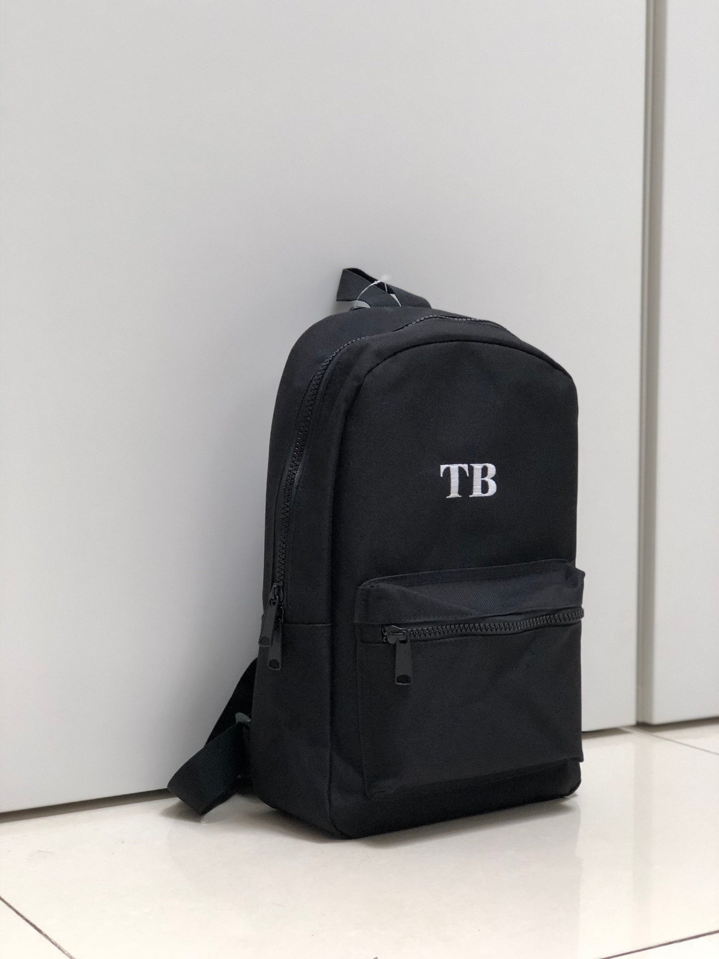 (Black) Personalised Name Unisex Mini Nursery School Backpack Rucksack Bag