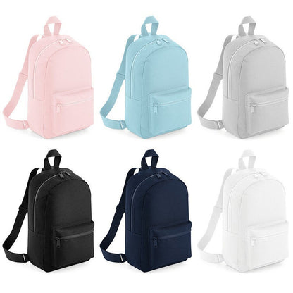 (Blue) Personalised Name & Design Unisex Mini Nursery School Backpack Rucksack Bag