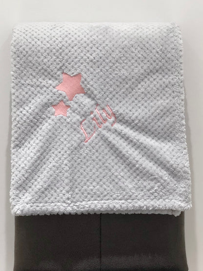 2-ITEMS Personalised Double Blankets Bundle Gift Set