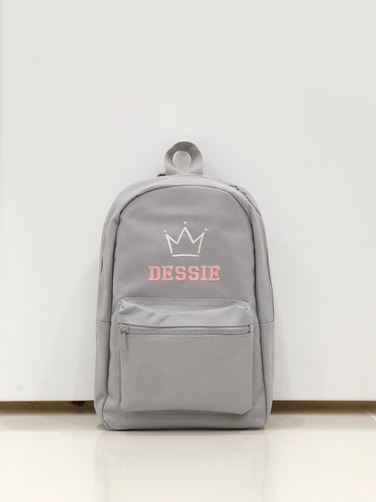 (Blue) Personalised Name & Design Unisex Mini Nursery School Backpack Rucksack Bag