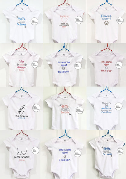 Personalised Everton Football Team Novelty Bodysuit Onesie Vest