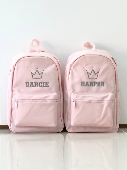 (Pink) Personalised Name Unisex Mini Nursery School Backpack Rucksack Bag