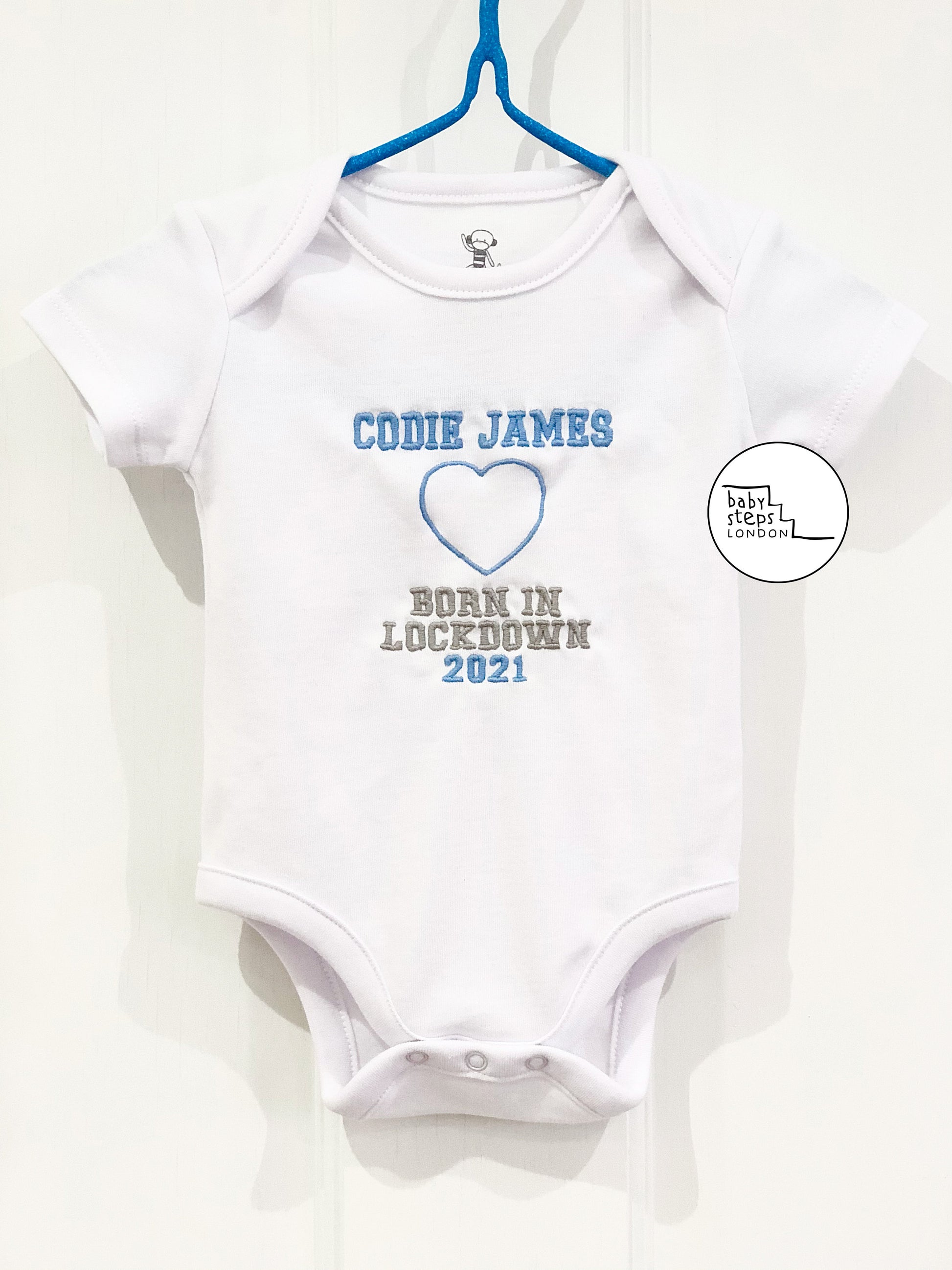 Personalised Lockdown 2021 Novelty Bodysuit Onesie Vest Personalised 0-3 months