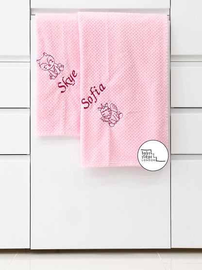 2-ITEMS Personalised Blanket & Bodysuit Bundle Gift Set